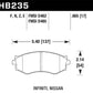 Hawk 91-96 Infiniti G20/ Nissan 240SX/ Sentra HPS Street Front Brake Pads