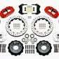Wilwood Narrow Superlite 6R Front Hub Kit 12.88in Drill Red 1965-1969 Mustang Drum Spindle