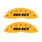 MGP 4 Caliper Covers Engraved Front & Rear SHO Yellow finish black ch