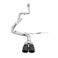 AWE Tuning Ford Focus ST Track Edition Cat-back Exhaust - Diamond BlackTips