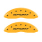 MGP 4 Caliper Covers Engraved Front & Rear 2015/Sport Yellow Finish Black Char 2017 Ford Fusion