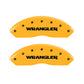 MGP 4 Caliper Covers Engraved Front & Rear Wrangler Yellow Finish Black Char 2003 Jeep Wrangler