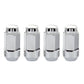 McGard Hex Lug Nut (Cone Seat Bulge Style) M14X1.5 / 22mm Hex / 1.945in. Length (4-Pack) - Chrome