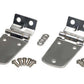 Kentrol 97-06 Jeep Wrangler TJ Hood Hinge Pair - Polished Silver