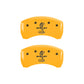 MGP 4 Caliper Covers Engraved Front Shelby Rear Snake Yellow Finish Black Char 2007 Ford Mustang