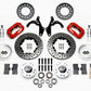 Wilwood Forged Dynalite Front Kit 11.00in Drill-Red 55-57 Chevy