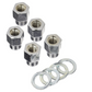 Weld Open End Lug Nuts w/Centered Washers 12mm x 1.5 - 5pk