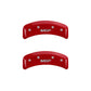 MGP 4 Caliper Covers Engraved Front & Rear MGP Red finish silver ch
