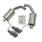 ROUSH 2015-2019 Ford Mustang 3.7L/2.3L V6/I4 Exhaust Kit w/ Round Tips