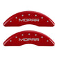 MGP 4 Caliper Covers Engraved Front & Rear MOPAR Red finish silver ch