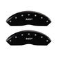 MGP 4 Caliper Covers Engraved Front & Rear MGP Black finish silver ch