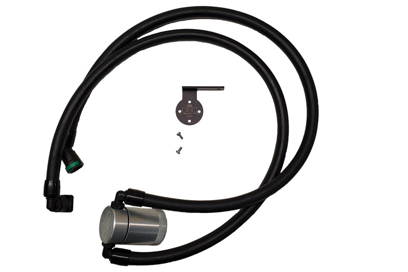 J&amp;L 2021-2023 Ford F-150 3.5L Passenger Side Oil Separator 3.0 - Clear Anodized