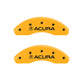 MGP 4 Caliper Covers Engraved Front & Rear Acura Yellow Finish Black Char 2006 Acura TL