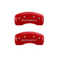 MGP 4 Caliper Covers Engraved front & Rear 2015/Sport Red finish silver ch
