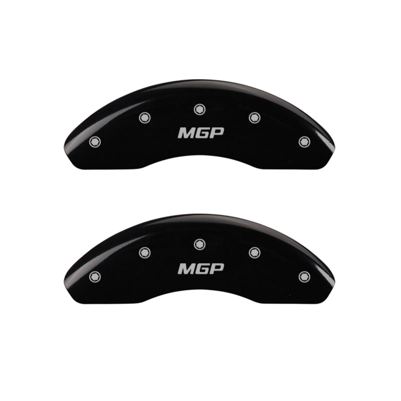 MGP 4 Caliper Covers Engraved Front & Rear MGP Black Finish Silver Char 2004 Toyota Sienna