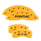 MGP 4 Caliper Covers Engraved Front Pontiac Rear Gto Yellow Finish Black Char 2004 Pontiac GTO