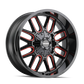 Mayhem 8107 Cogent 20x10 / 5x127 BP / -19mm Offset / 87.1mm Hub Black w/ Prism Red Wheel