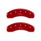 MGP 4 Caliper Covers Engraved Front & Rear Vintage Style/RT Red finish silver ch