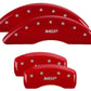 MGP 4 Caliper Covers Engraved Front & Rear MGP Red Finish Silver Characters 2017 Kia Sportage