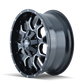 Mayhem 8015 Warrior 18x9 / 6x120 BP / 18mm Offset / 78.1mm Hub Black w/ Milled Spokes Wheel