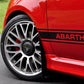 Rally Armor 12-18 Fiat 500 (Pop/Sport/Lounge/Abarth) Black UR Mud Flap w/ Red Logo