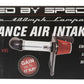 Spectre 10-12 Chevy Camaro V8-6.2L F/I Air Intake Kit - Clear Anodized w/Red Filter