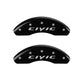 MGP 4 Caliper Covers Engraved Front & Rear Mgp Yellow Finish Black Char 2007 Honda Civic