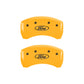 MGP 4 Caliper Covers Engraved Front & Rear Oval logo/Ford Yellow finish black ch