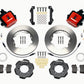 Wilwood Combination Parking Brake Rear Kit 11.00in Red 2012 Fiat 500 w/ Lines