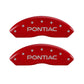 MGP 4 Caliper Covers Engraved Front Pontiac Rear Arrow Red Finish Silver Char 2007 Pontiac Solstice