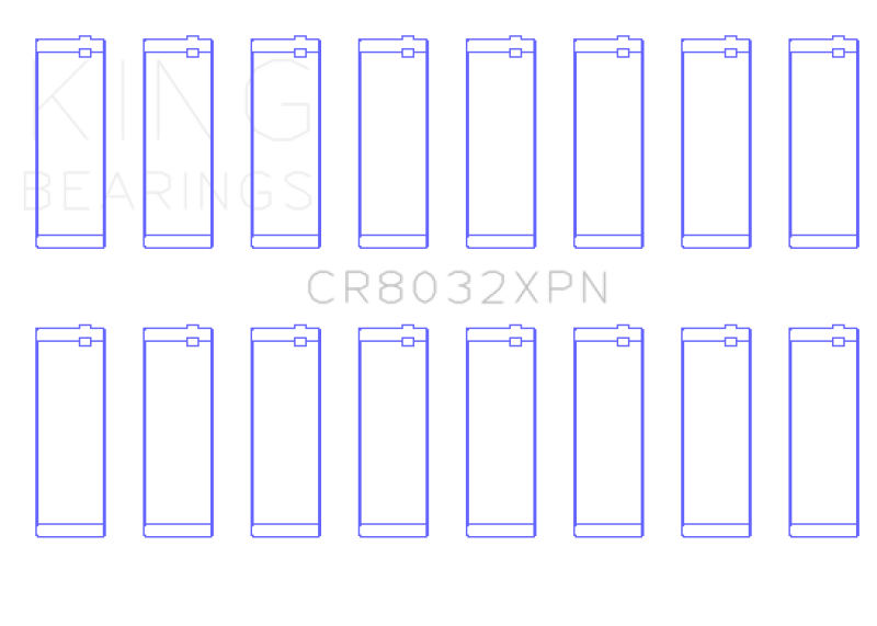 King Chrysler 345/ 370 16V (Size 0.05) pMaxBlack Coated Connecting Rod Bearing Set