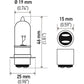 Hella Bulb 3603 12V 25/25W Px15D T6