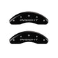 MGP Front set 2 Caliper Covers Engraved Front Insight Black finish silver ch