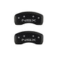 MGP 4 Caliper Covers Engraved Front Acura Engraved Rear NSX Red finish silver ch