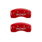 MGP 4 Caliper Covers Engraved Front Pontiac Engraved Rear GXP Red finish silver ch