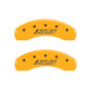 MGP 4 Caliper Covers Engraved Front Gen 5/Camaro Engraved Rear Gen 5/SS Yellow finish black ch