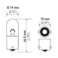 Hella Bulb 1003 12V 12W BA15s B6