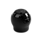 Momo Nero Shift Knob - Black Leather, Black Chrome Insert, with Reverse Lockout