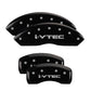 MGP 4 Caliper Covers Engraved Front & Rear Vtech Yellow Finish Black Char 2004 Honda S2000