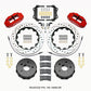 Wilwood Narrow Superlite 4R Rear Kit 14.00in Drilled Red 2007-up Jeep JK w/Lines
