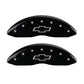 MGP 4 Caliper Covers Engraved Front & Rear Bowtie Black finish silver ch