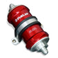 Fuelab 818 In-Line Fuel Filter Standard -10AN In/Out 6 Micron Fiberglass - Red