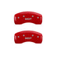 MGP 4 Caliper Covers Engraved Front & Rear MGP Red Finish Silver Characters 2019 Acura MDX