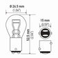 Hella Bulb 7225 12V 21/4W Baz15D S8 (2)