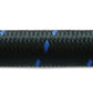 Vibrant -12 AN Two-Tone Black/Blue Nylon Braided Flex Hose (10 foot roll)