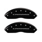 MGP 4 Caliper Covers Engraved Front & Rear Gen 5/Camaro Black finish silver ch