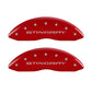 MGP 4 Caliper Covers Engraved Front & Rear Stingray Red finish silver ch