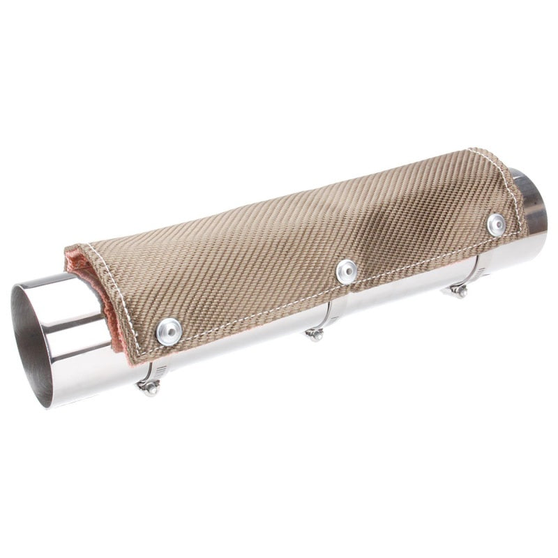 DEI Pipe Shield 6in w x 2ft - w/Stainless Steel Clamps - Titanium