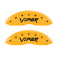 MGP 4 Caliper Covers Engraved Front & Rear Gen 2/Viper Yellow Finish Black Ch
