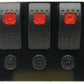 Moroso Rocker Switch Panel - Flat Surface Mount - LED w/USB - 3.388in x 9.15in -Five On/Off Switches